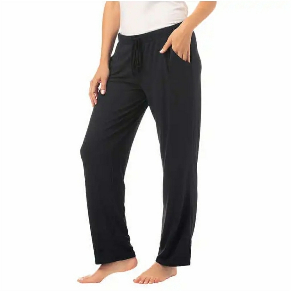 Lucky Brand Women's Straight Leg Lounge PJ Pants w. Drawstrings & Pockets, Sz S